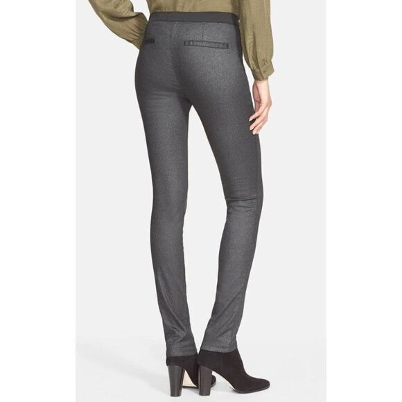 ZADIG & VOLTAIRE 34 US XS Pharly Shiny Leggings in Black Silver Sparkle - Picture 4 of 10